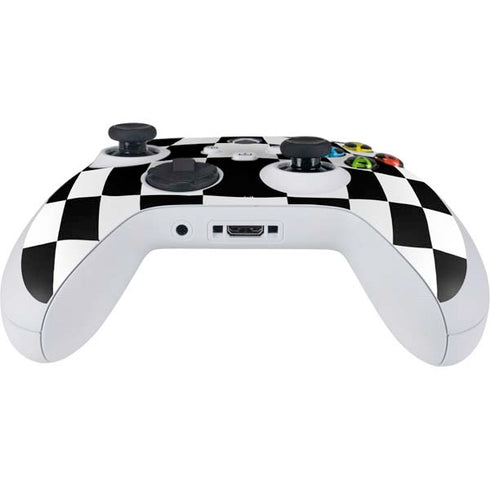 Black and White Zoomed Checkerboard Xbox Series S Controller Skin